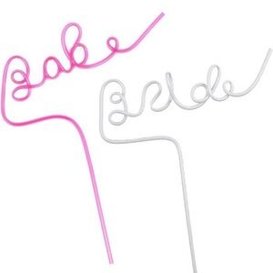 NWT Bride & Babe Reusable Party Straws - Bachelorette Party Accessories